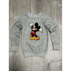 Vintage Pannill Sweatshirt Co. Kids Medium (5-6) Mickey Mouse Style – Gray